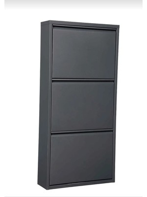 Moemi 3 Lü Metal Ayakkabılık - Beyaz