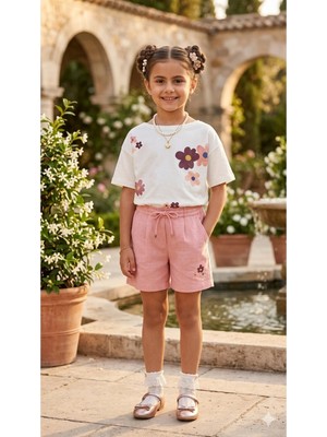Uslu Kids Kız Çoçuk Şortlu Takım