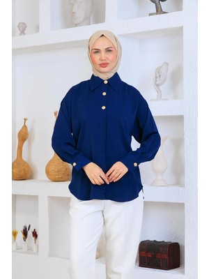 Esma Gündoğdu Jesica Gömlek Lacivert