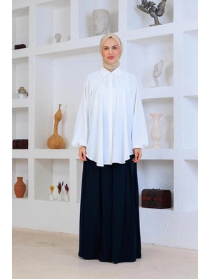 Esma Gündoğdu Pilise Tunik Beyaz