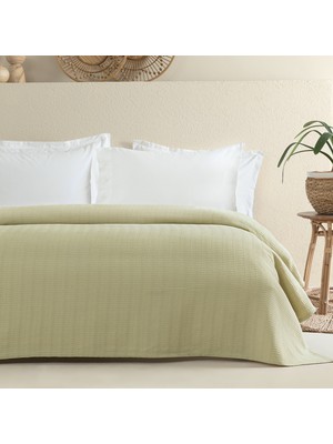 Dormy Home Braga %100 Pamuk Tek Kişilik Pike - Yeşil