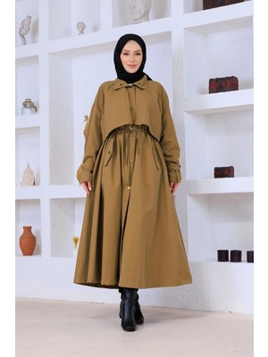 Esma Gündoğdu Loose Trenç Haki