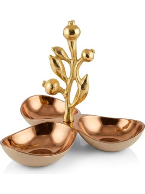 sembol Leaf Rose Gold Dekoratif 3'lü