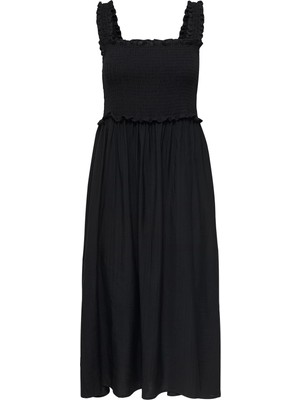 Only Onllumira Regular Fit Kare Yaka Askılı Maxi Elbise Bayan Elbise 15382450