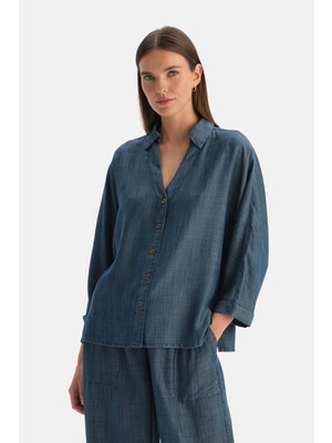 Dagi Indigo Tencel Denim Gömlek