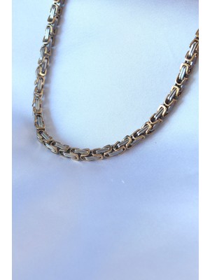 316L Çelik Mix Renk Kral Zincir Model Erkek Kolye