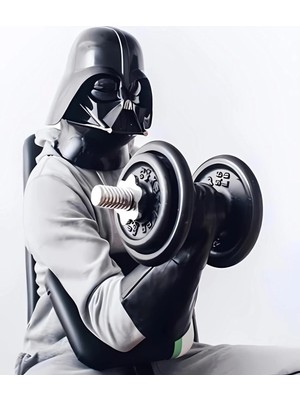 Mikasso Ahşap Darth Vader Spor Yapıyor Duvar Poster Ahşap Çok Renkli