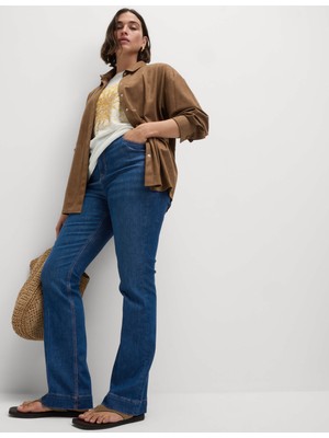 Marks & Spencer Yüksek Bel Slim Flare Jean Pantolon