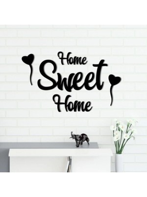 Mikasso Balonlu Home Sweat Home Lazer Kesim Duvar Dekoru Siyah
