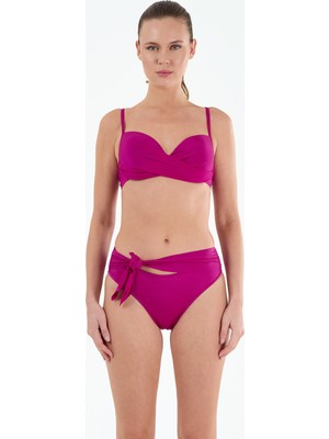 Louren Kadın Fuşya Kaplı Telli Fiyong Detaylı Bikini Takımı