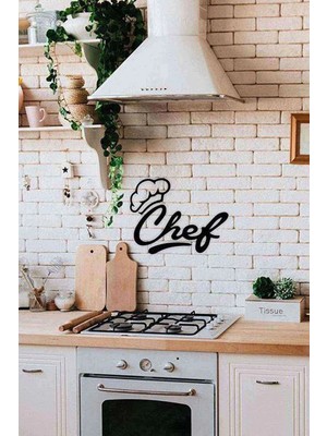 Mikasso Chef 3D Mdf Tablo Evinize Ofisinize Mutfağınıza Yeni Tarz Ahşap Beyaz