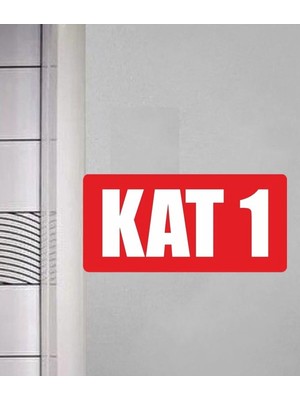 Mikasso Kat Numarası Yönlendirme Tabelası Duvar Yazısı Tablo Ahşap Kırmızı