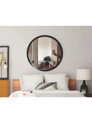 Mikasso Duvar Aynası 40 cm (Kırılmaz Plexiglass - Çivisiz Montaj ) Akrilik Gümüş