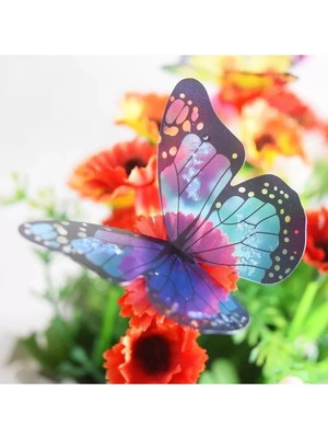 Mikasso 3D Renkli Duvar Kelebek Seti 18'li – Kendinden Yapışkanlı Dekor, Oda Duvar Süsü, Çocuk Odası Plastik