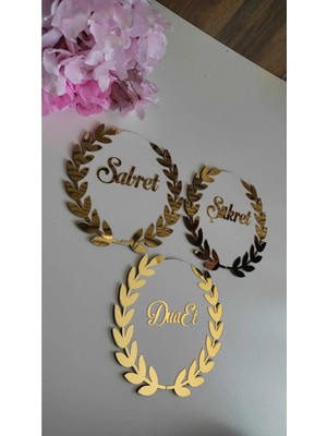 Mikasso Sabret Şükret Dua Et Ahşap Sarı