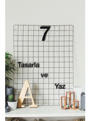 Mikasso 7 Rakamı Kendi Cümlelerini Yaz 2 Adet Helvetica Fontlu Duvar Yazısı Ahşap Yeşil 8 x 7