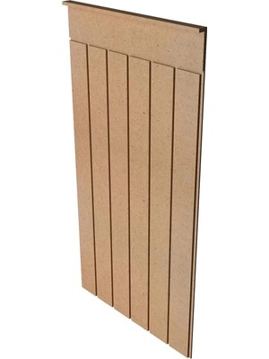 Mikasso Dekoratif Duvar Paneli, Boyanabilir, Ahşap Ham Mdf Duvar Paneli 36 x 105 cm Kontef Ahşap Çok Renkli