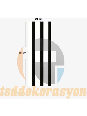 Mikasso Tsd Dekorasyon Akustik Süngerli Ahşap Şerit Duvar Panelleri Ahşap Beyaz