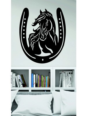 Mikasso Ilk Hediyelm At Nalı Dekoratif Ahşap Duvar Dekoru Ahşap Siyah