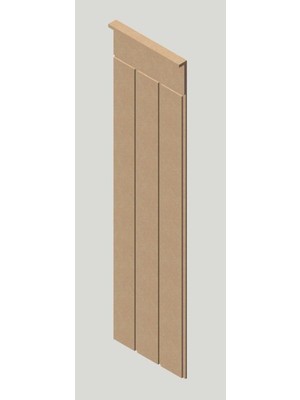 Mikasso Duvar Paneli 27CM Genişlik x 105 cm Ham Mdf Duvar Paneli ( 10 mm Kalınlık ) Ahşap Kahverengi