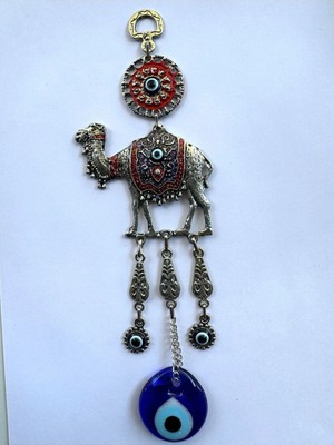 Mikasso Zamak Döküm Metal Halka ve Deve Figür Duvar Kapı Süsü ve Aksesuar Metal Kırmızı