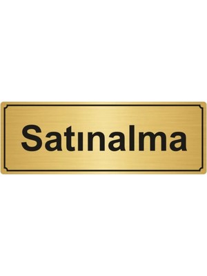Mikasso Satınalma Yönlendirme Levhası 7 cm x 20 cm Altın Metal Metal Beyaz