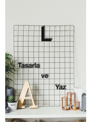 Mikasso Büyük L Harfi Kendi Cümlelerini Yaz 2 Adet Helvetica Fontlu Duvar Yazısı Ahşap Haki 8 x 7