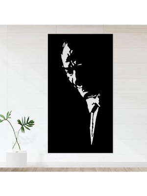 Mikasso 50X27 cm Atatürk Duvar Panosu-2 Ahşap Siyah