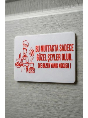 Mikasso Espirili Mutfak Duvar Tabelası 3D Baskı Modern Dekoratif Levha 15X9 cm Plastik Çok Renkli