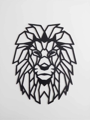 Mikasso Aslan Tablo 40X32 Cm² Lazer Kesim Ahşap Siyah
