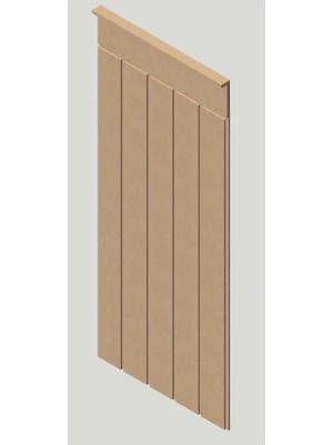 Mikasso Duvar Paneli 45 cm Genişlik x 102 cm Ham Mdf Duvar Panel (4mm) Ahşap Kahverengi
