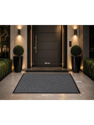 Dekoset Nem ve Toz Alıcı Gri Dış Kapı Paspası 80x120 Cm