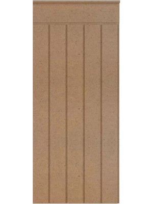 Mikasso Bej Dekoratif Duvar Paneli 45X103CM, 4mm Ham Mdf, Boyanabilir Çıtalar Ahşap Çok Renkli