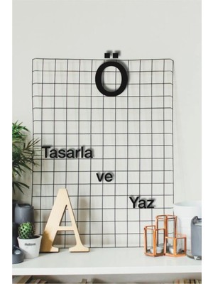Mikasso Büyük Ö Harfi Kendi Cümlelerini Yaz 2 Adet Helvetica Fontlu Duvar Yazısı Ahşap Haki 8 x 7