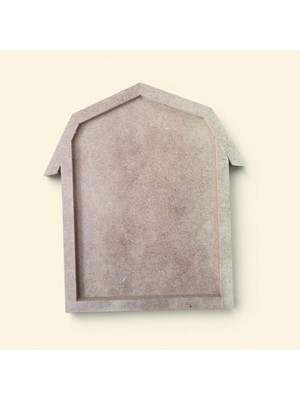Mikasso Ham Mdf Boyanabilir Ev Pano 30 x 27 cm 15 mm Ahşap Ekru