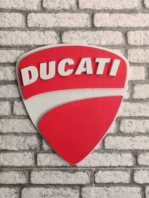 Mikasso Ducatı Logo | 50X50 Ducatı Logosu | Ducatı Marka Logosu | 3D Ducatı Logo | Strafor Logo Kırmızı Stra