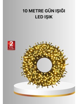 Aslanoğlu Store Mey Ithalat® Uzun Ömürlü LED Teknolojili 10 Metre Şık Işıklı Süsleme Seti