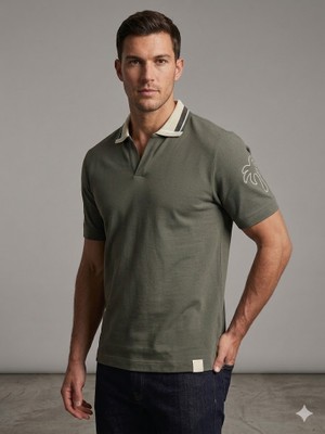 Centilmen Xınt Nakışlı Palmiye Logolu Polo Yaka T-Shirt 502308
