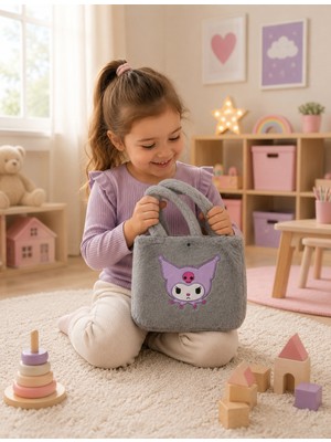 Toyzoy Toys Kuromi Model Peluş Çocuk Çantası – Sevimli Peluş Omuz / El Çantası