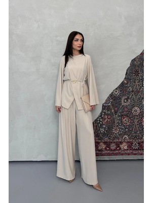Esma Gündoğdu Twill Kruvaze Takım Taş