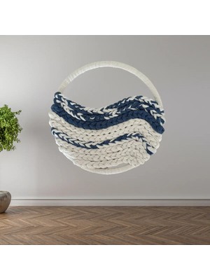 Mikasso Sailor,el Yapımı Tasarım Duvar Süsü Lacivert Iplik