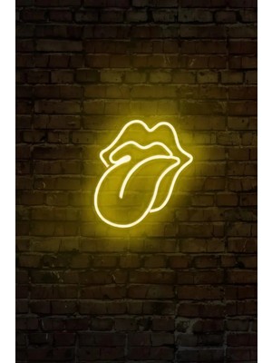 Mikasso LED Dekoratif Duvar Aydınlatması Neon Duvar Yazısı Sihirli LED Mesajlar - The Rolling Stones - Dudak