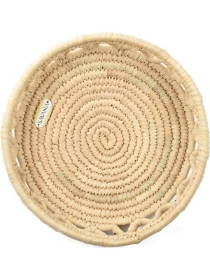 Mikasso Salvia Hasır Duvar Tabağı _ 35 cm Beyaz Hasır
