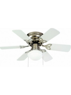Vanti KCF278 60W Beyaz Nikel 6 Kanatlı Tavan Vantilatörü Modern Tasarım ve Ekonomik Kullanım