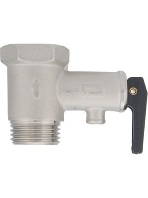 Pakkens Elektrikli Termosifon Emniyet Ventili 9 Bar Mandallı 1/2'' Gümüş Metal 1 Adet