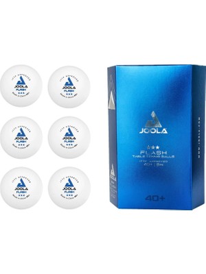 Joola Flash 3 Yıldız ITTF Onaylı Beyaz Masa Tenisi Topu 6'lı Set Çap 40 mm