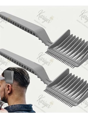 Kariyer Profesyonel Berber Saç Kesim Tıraş Tarağı - Plastik - 3D Tüm Saç Tiplerine Uygun Ergonomik Tasarım
