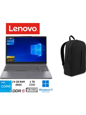 Lenovo ıdeapad Slim 3 Intel Core I5 13420H 24GB 1tb SSD W11 Pro 15.3" 83K1003MTR Duddi Çanta