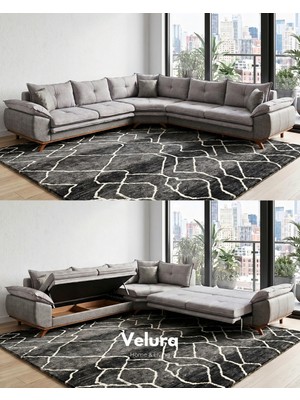 Velura Home & Living Azir Yataklı & Bazalı Köşe Koltuk Takımı