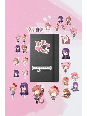 Doki Doki Literature Club! Paketi/bullet Journal Defter Çıkartma Ajanda Laptop Etiket, 8674163524685